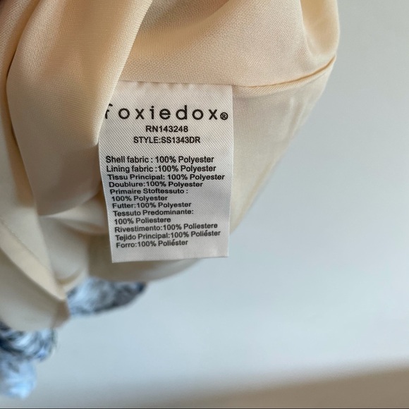 NWT Foxiedox Blue Floral Cold-shoulder Mini Dress - Picture 5 of 6